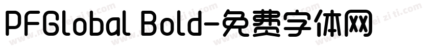 PFGlobal Bold字体转换